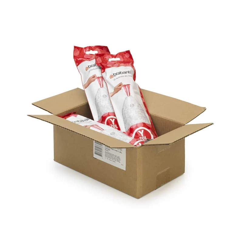 Saci de gunoi cu șnur Brabantia PerfectFit NewIcon, cod Y, 20L, 120 bucăți, cutie