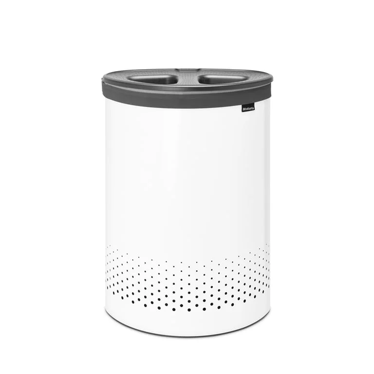 Laundry Bin Brabantia Selector 55L, White, Plastic Lid