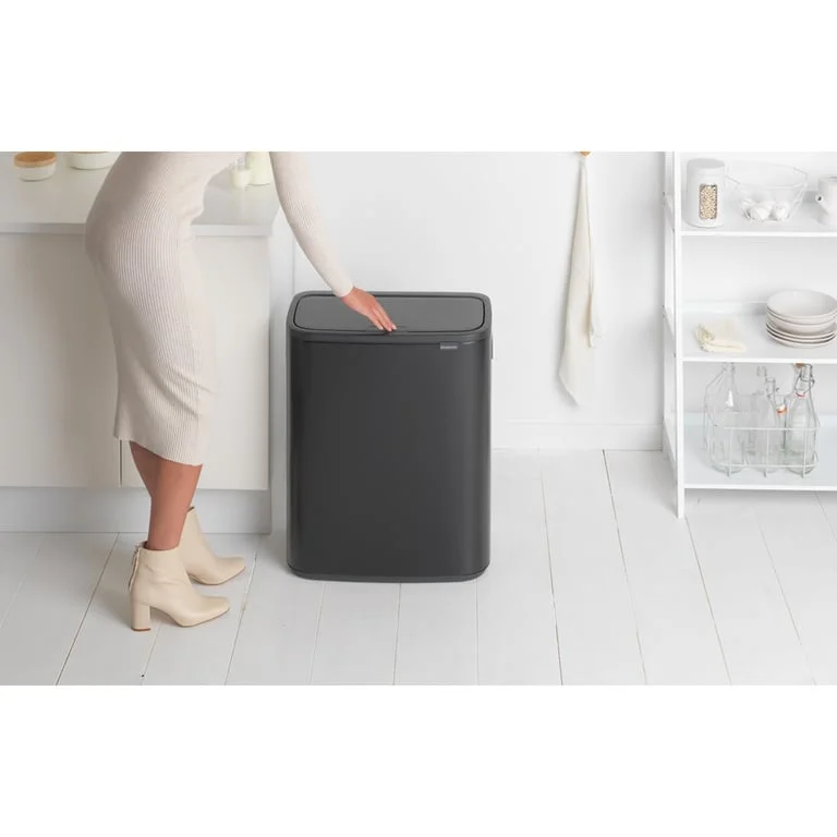 Coș de gunoi Brabantia Bo Touch 60L, Matt Black