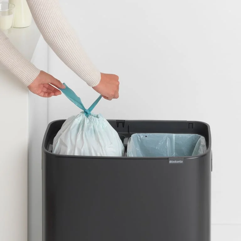 Coș de gunoi Brabantia Bo Touch 2x30L, Matt Black