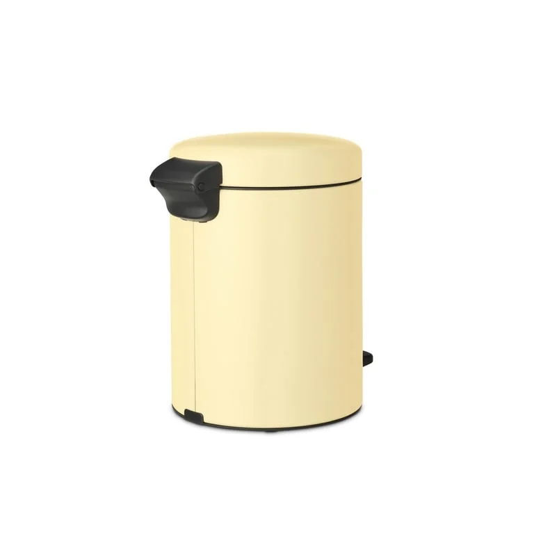 Coș de gunoi cu pedală Brabantia NewIcon 5L, Mellow Yellow