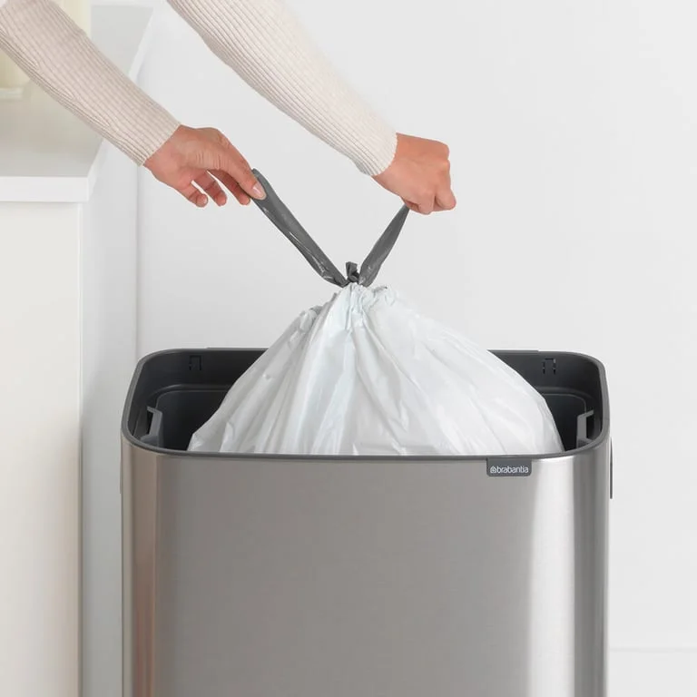 Bo Touch Bin Brabantia, 60 litre, Plastic Bucket Matt Steel Fingerprint Proof