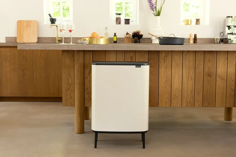 Waste Bin Brabantia Bo Touch Hi 2x30L, Soft Beige