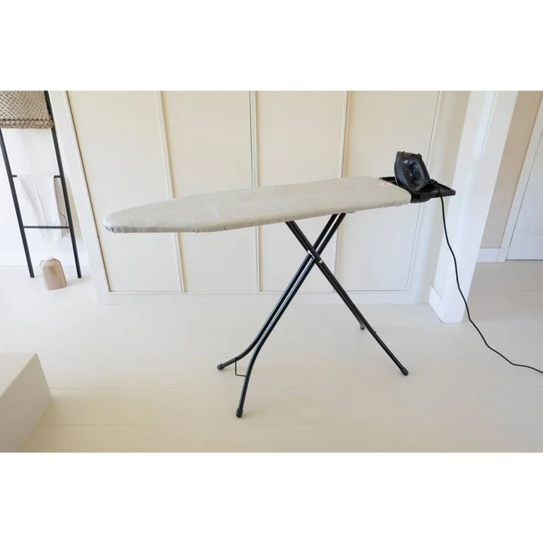 Ironing Board Brabantia B 124x38cm, Solid Steam Iron Rest, Denim Grey