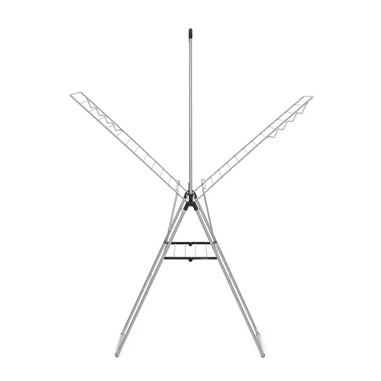 Uscător de rufe Brabantia Hangon, 25m, tijă suplimentară, Metallic Grey