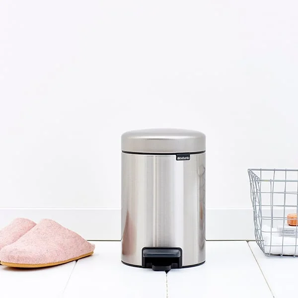 Coș de gunoi cu pedală Brabantia NewIcon 3L, Matt Steel