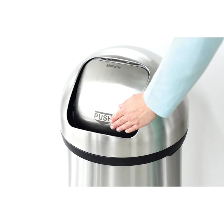 Coș de gunoi Brabantia Push 60L, Brilliant Steel