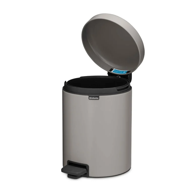 Coș de gunoi cu pedală Brabantia NewIcon 5L, Soft Grey