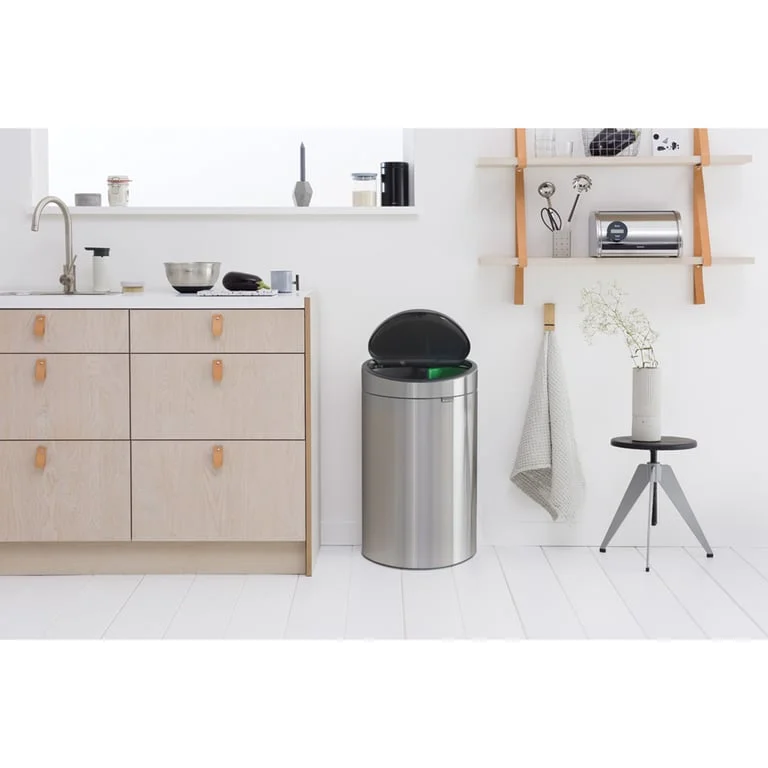 Coș de gunoi Brabantia Touch Recycle 23+10L, Matt Steel