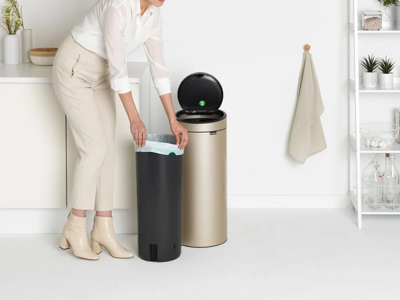 Waste Bin Brabantia Touch New 30L, Metallic Gold