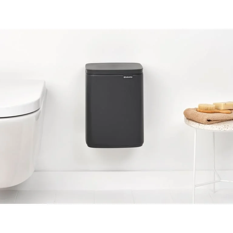 Coș de gunoi Brabantia Bo Small 7L, Mineral Infinite Grey