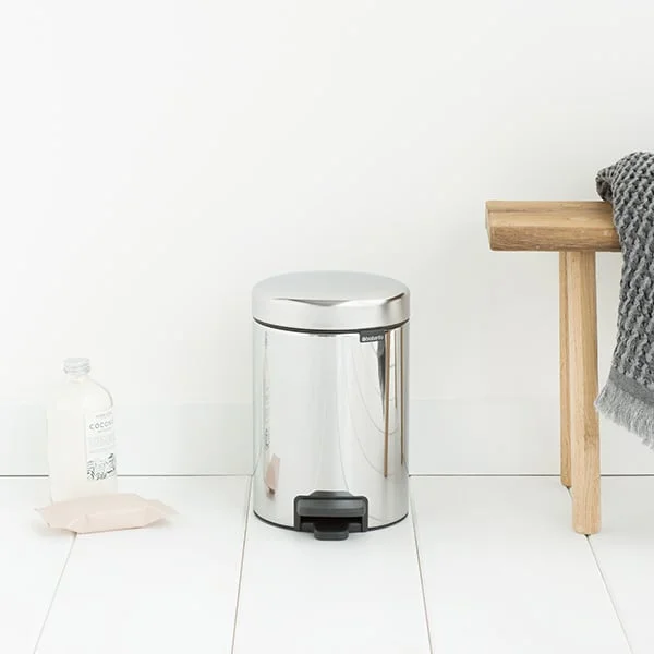 Coș de gunoi cu pedală Brabantia NewIcon 3L, Brilliant Steel