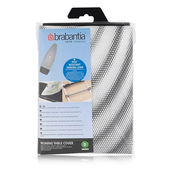 Husă pentru masa de călcat Brabantia D 135x45cm, 2mm, Titan Oval, zonă de călcat rezistentă la căldură