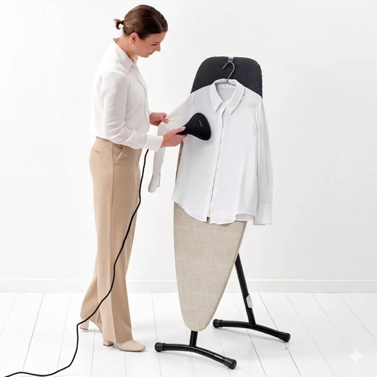 Masă de călcat Brabantia D 135x45cm cu zonă de călcat rezistentă la căldură, Denim Grey