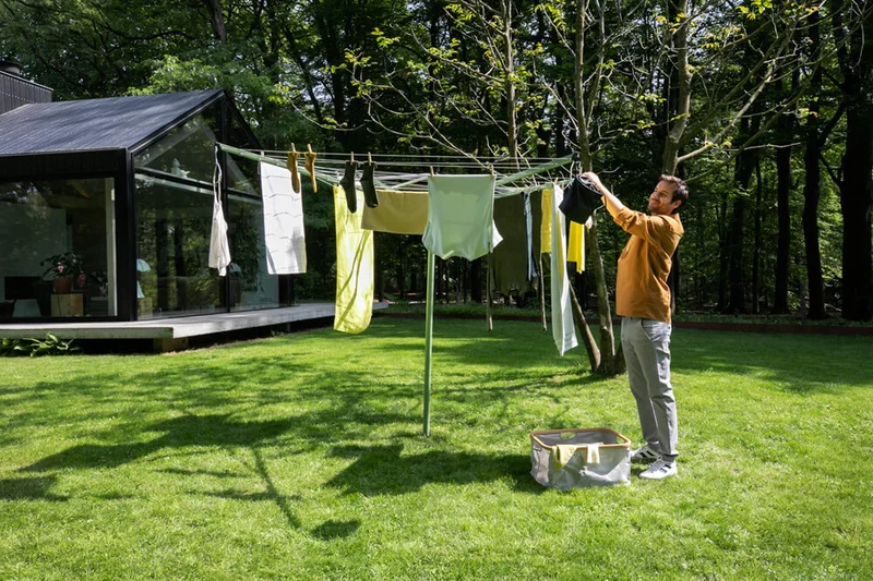 Uscător de rufe exterior Brabantia TopSpinner 40m, țepușă metalică de săpat
