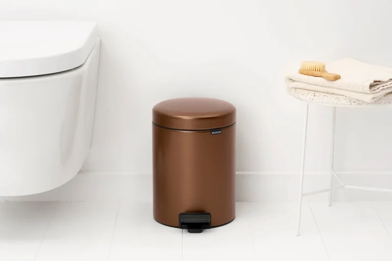 Coș de gunoi cu pedală Brabantia NewIcon 5L, Warm Bronze