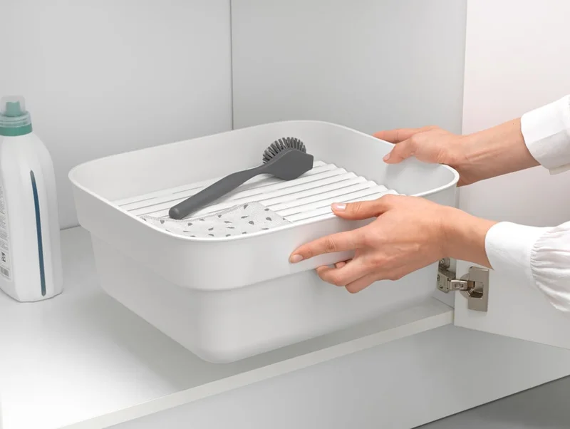 Washing Up Bowl with Drying Tray Brabantia, Light Grey