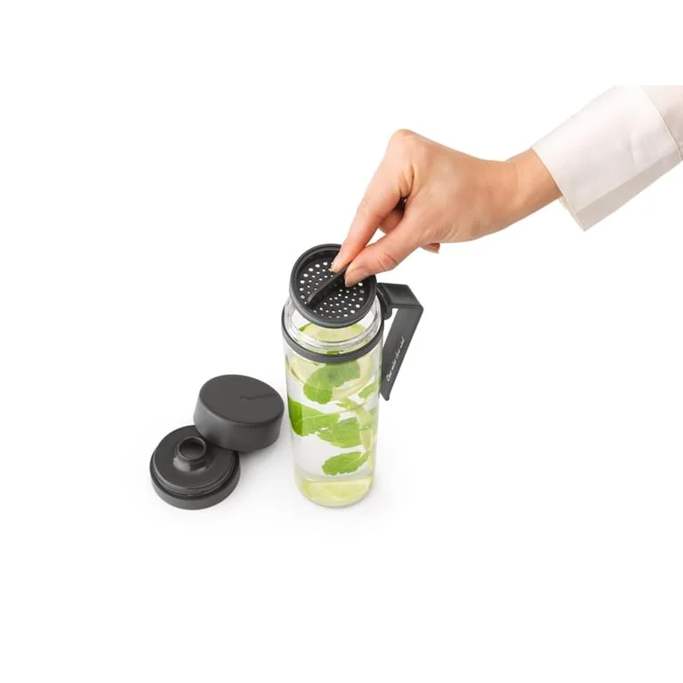 Sticlă Brabantia Make&Take 500ml Dark Grey, cu filtru
