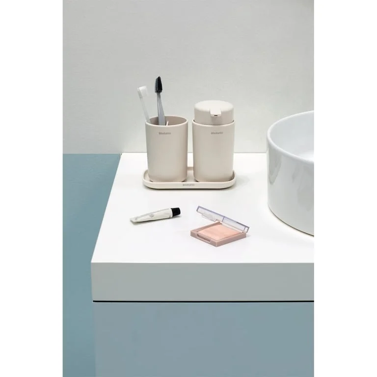 Set de accesorii pentru baie Brabantia ReNew Soft Beige, 3 piese