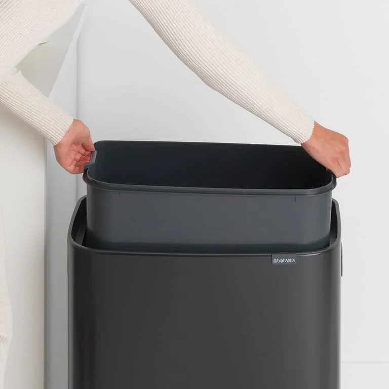 Coș de gunoi Brabantia Bo Touch 60L, Matt Black