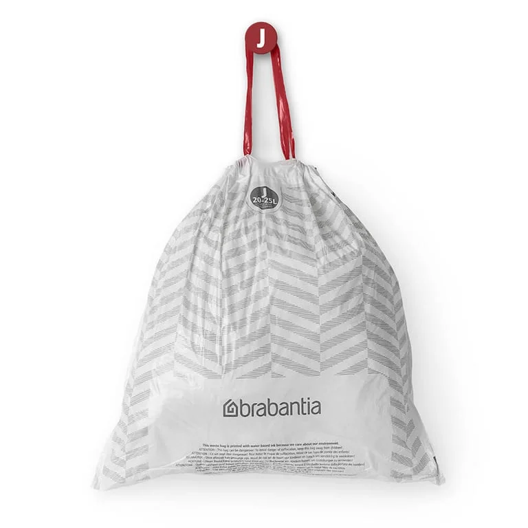 Saci de gunoi cu șnur Brabantia PerfectFit Sort&Go/Bo, cod J, 20-25L, 10 bucăți, rolă