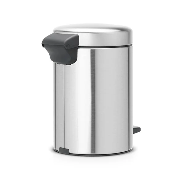 Coș de gunoi cu pedală Brabantia NewIcon 3L, Matt Steel, Fingerprint proof