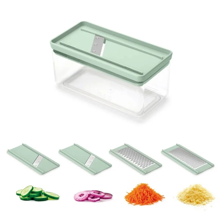 Set răzătoare multifuncțională cu recipient Brabantia Tasty+ Jade Green