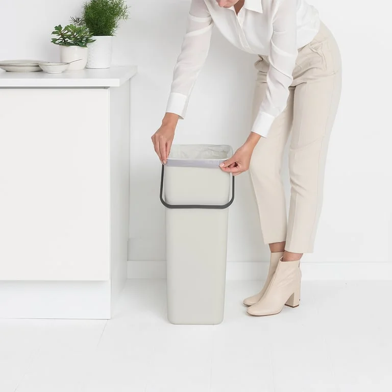 Coș de colectare selectivă Brabantia Sort&Go 40L, Light Grey