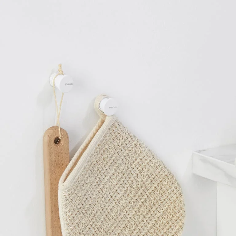 Towel Hook set Brabantia MindSet Mineral Fresh White 2 Pcs