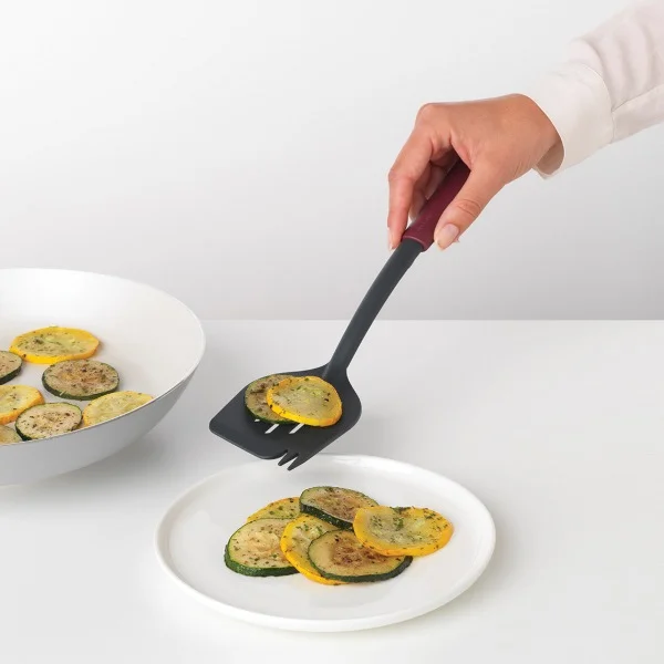 Spatulă de gătit și servire Brabantia Tasty+ Aubergine Red, 2 în 1