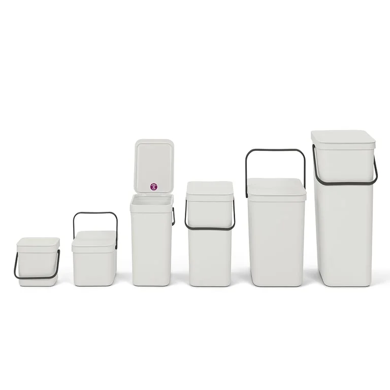 Coș de colectare selectivă Brabantia Sort&Go 40L, Light Grey