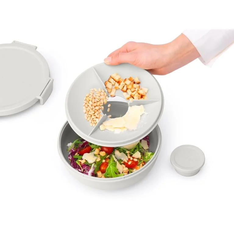 Bol de salată Brabantia Make&Take1.3L, Light Grey