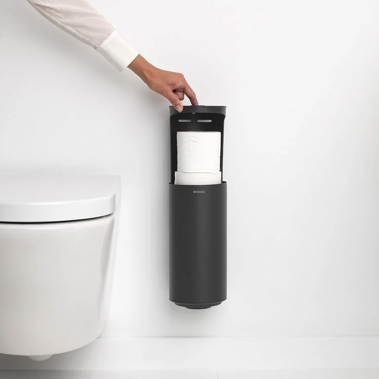 Suport pentru hârtie igienică de rezervă Brabantia MindSet Mineral Infinite Grey