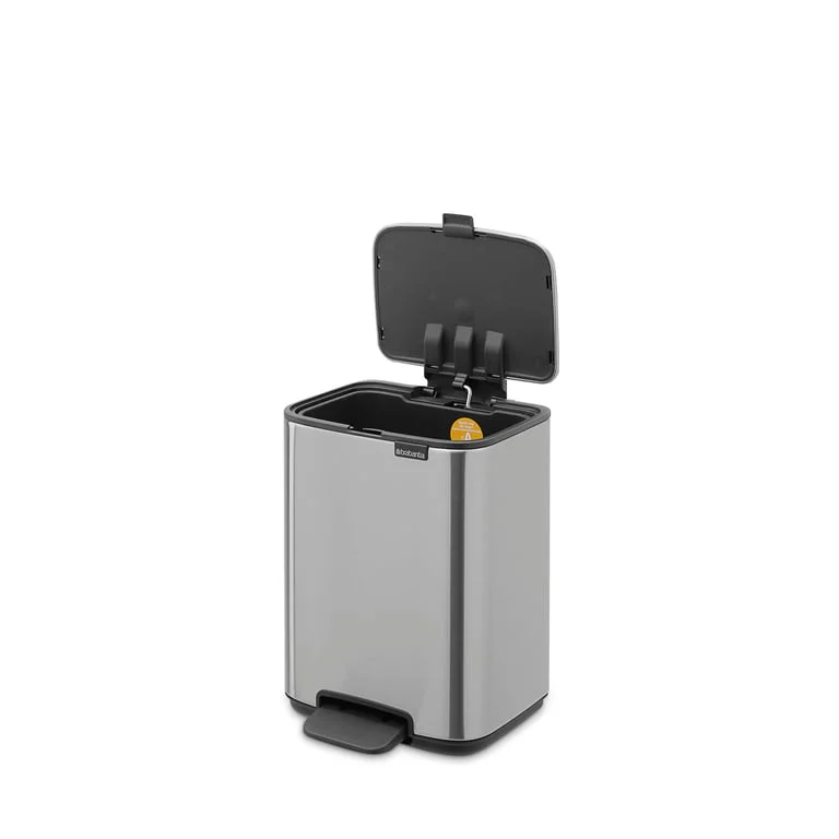 Coș de gunoi Brabantia Bo Pedal 4L, Matt Steel Fingerprint Proof