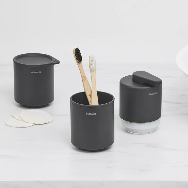 Suport pentru periuțe și pastă de dinți Brabantia MindSet Mineral Infinite Grey