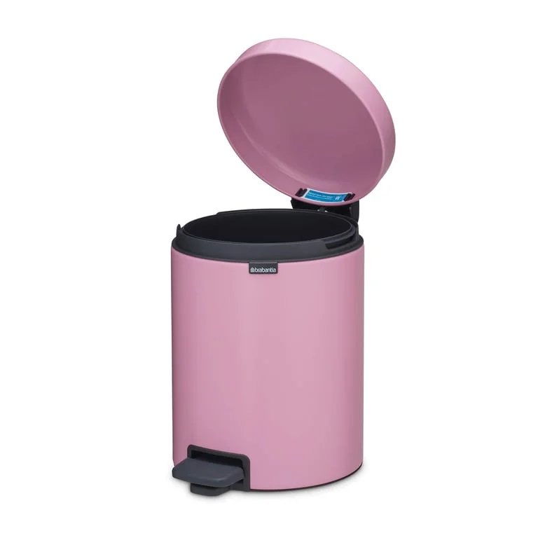 Coș de gunoi cu pedală Brabantia NewIcon 5L, Lilac Pink
