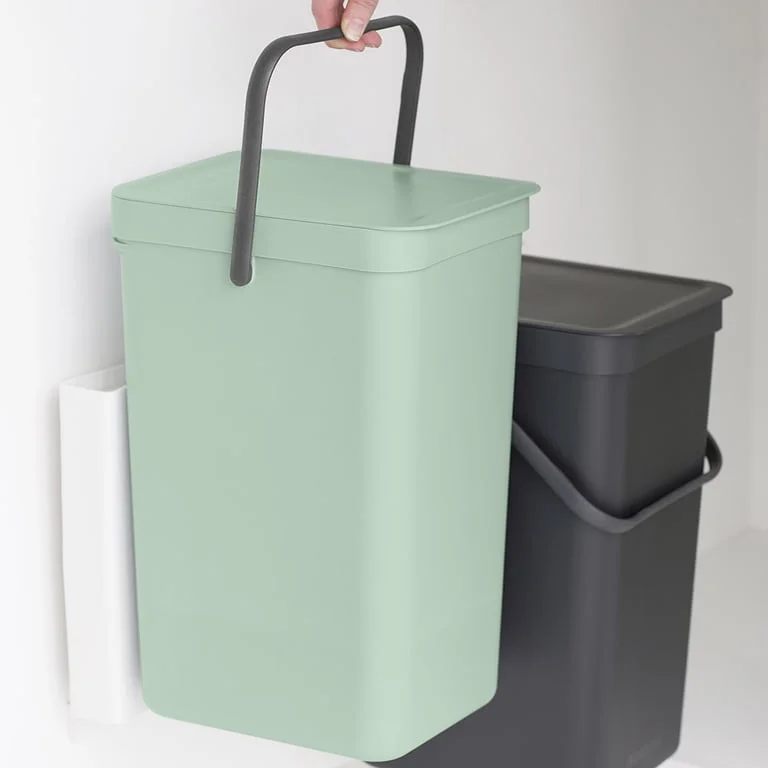 Coș de colectare separată Brabantia Sort&Go 2x16L, Dark Grey & Jade Green