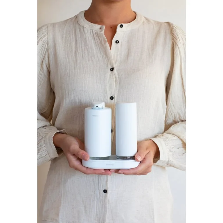 Set de dozatoare de săpun Brabantia SinkStyle Mineral Fresh White, 2x200ml