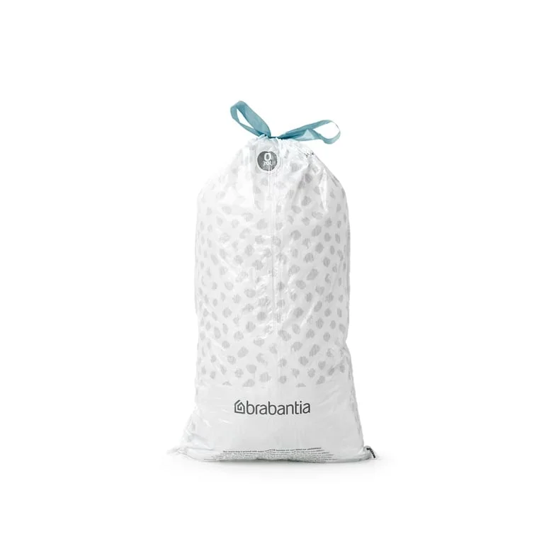 Saci de gunoi cu șnur Brabantia PerfectFit, cod  O, 30L, 20 bucăți, albi