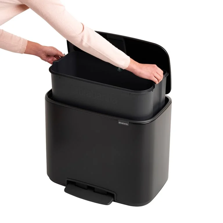 Coș de gunoi Brabantia Bo Pedal 36L, Matt Black