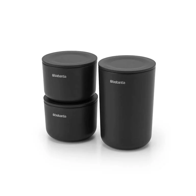 Set de depozitare Brabantia ReNew Dark Grey 3 bucăți