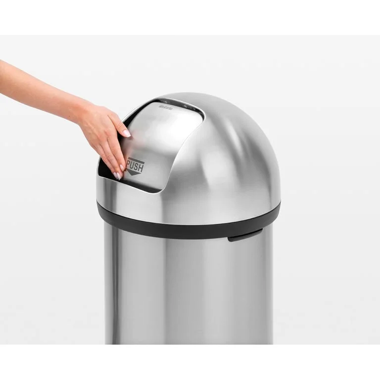 Coș de gunoi Brabantia Push 60L, Matt Steel