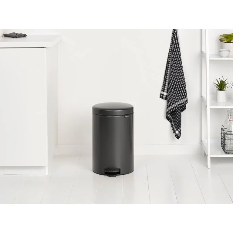 Coș de gunoi cu pedală Brabantia NewIcon 20L, Confident Grey