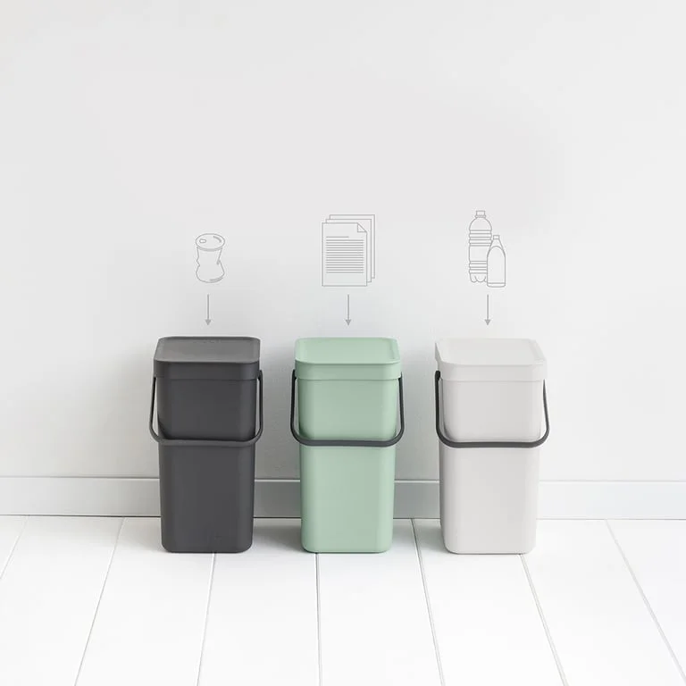 Coș de colectare selectivă Brabantia Sort&Go 12L, Jade Green