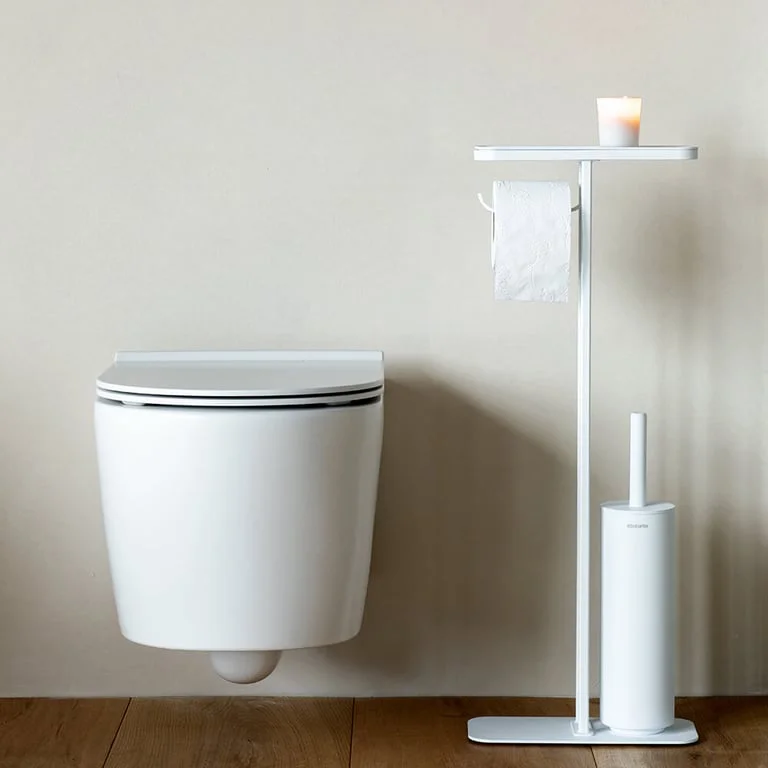 Stativ pentru perie WC și hârtie igienică Brabantia MindSet Mineral Fresh White