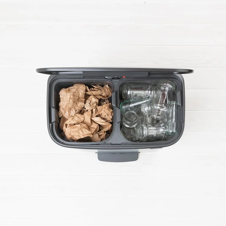 Waste Bin Brabantia Bo Pedal 2x30L, Matt Black