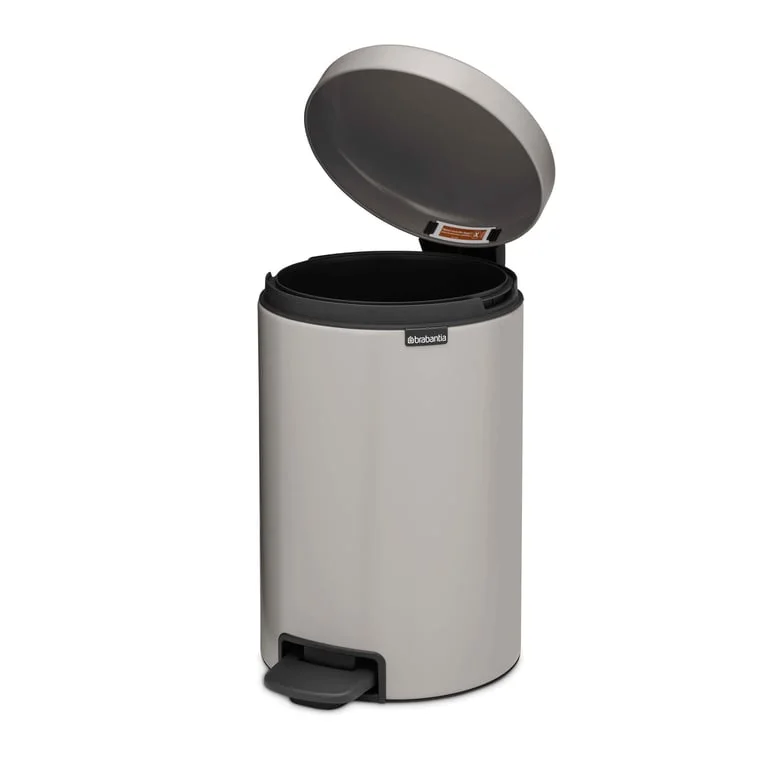 Coș de gunoi cu pedală Brabantia NewIcon 12L, Soft Grey