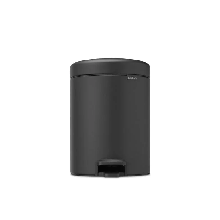 Coș de gunoi cu pedală Brabantia NewIcon 5L, Mineral Infinite Grey