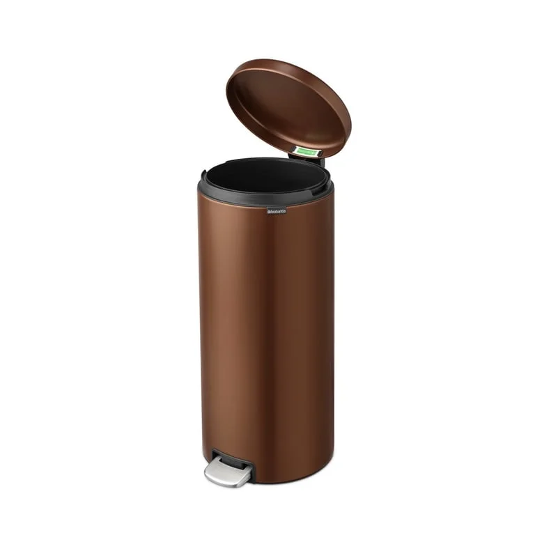 Coș de gunoi cu pedală Brabantia NewIcon 30L, Warm Bronze