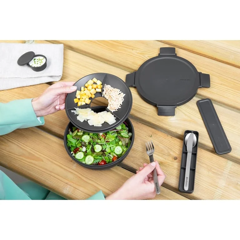 Bol de salată Brabantia Make&Take1.3L, Dark Grey